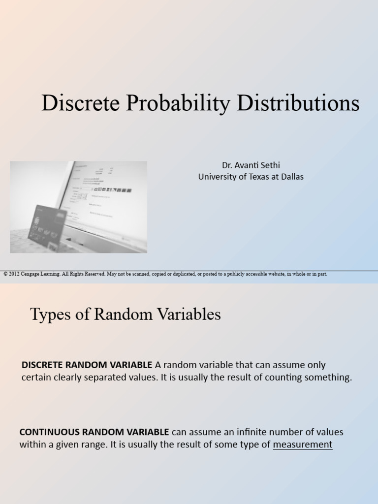 3a Discrete Distribution | PDF | Probability Distribution | Variance