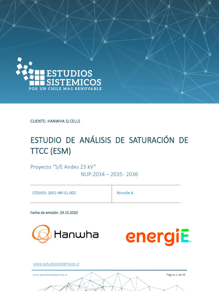 Análisis de Saturación TTCC 23 kV SE Andes | PDF | Transformador ...