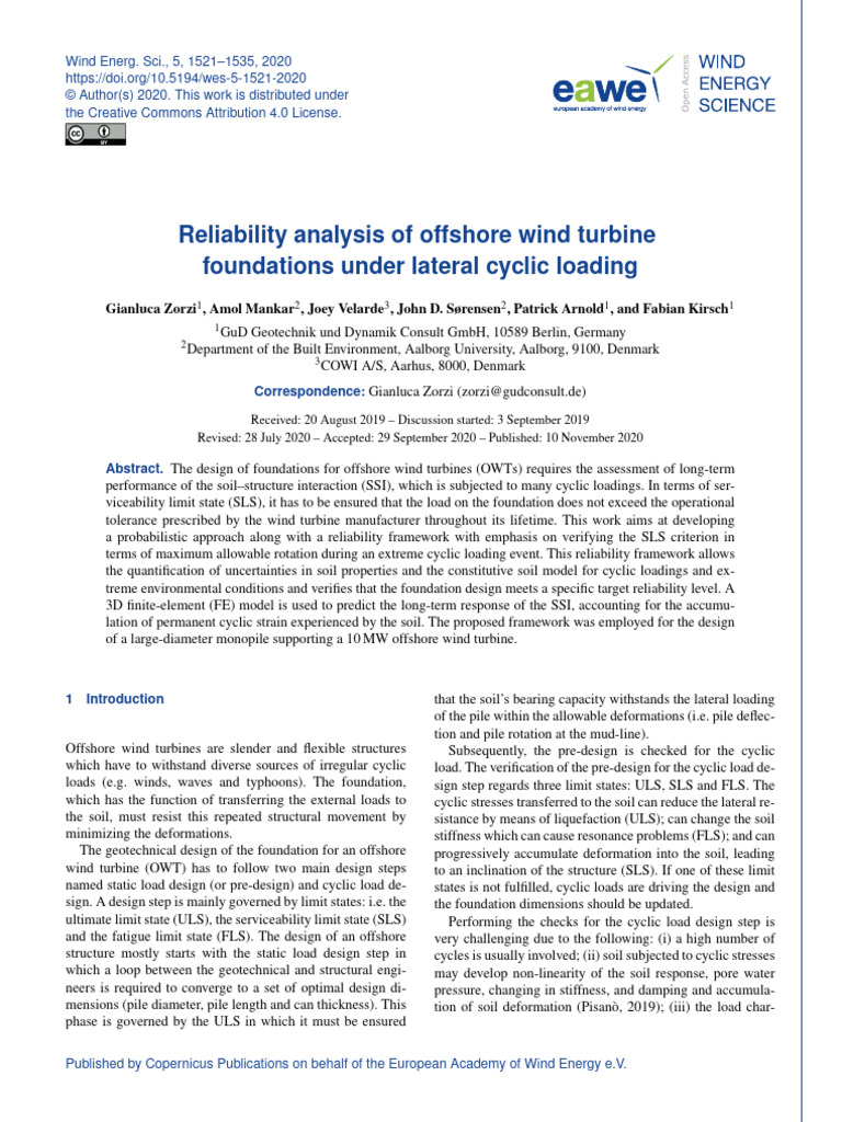 Offshore Wind Turbine Foundation Analysis | PDF | Deep Foundation ...