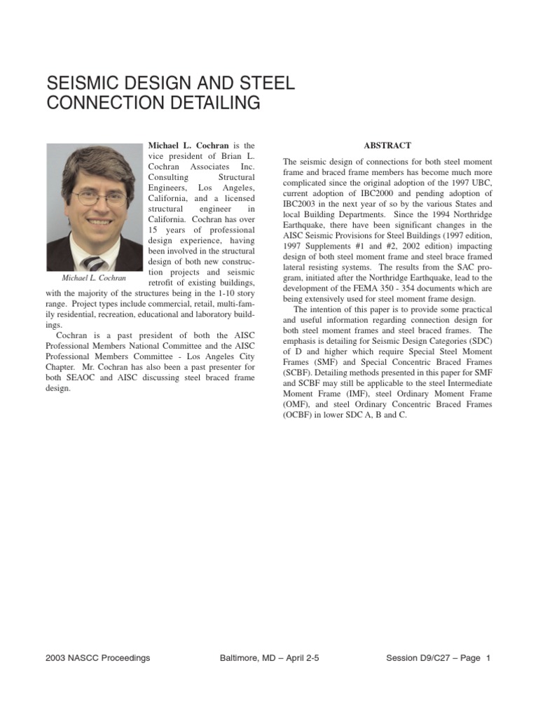 Seismic Design of Steel Connections | PDF | Buckling | Beam (Structure)