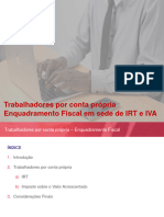 Webinar Trabalhadores Independentes - Enquadramento Fiscal em Sede de IRT e IVA