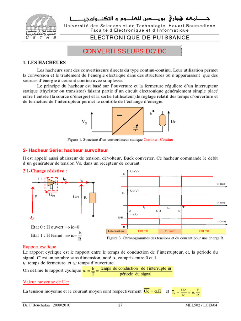 Hacheurs : Principes et Fonctionnement | PDF | Grandeur physique ...