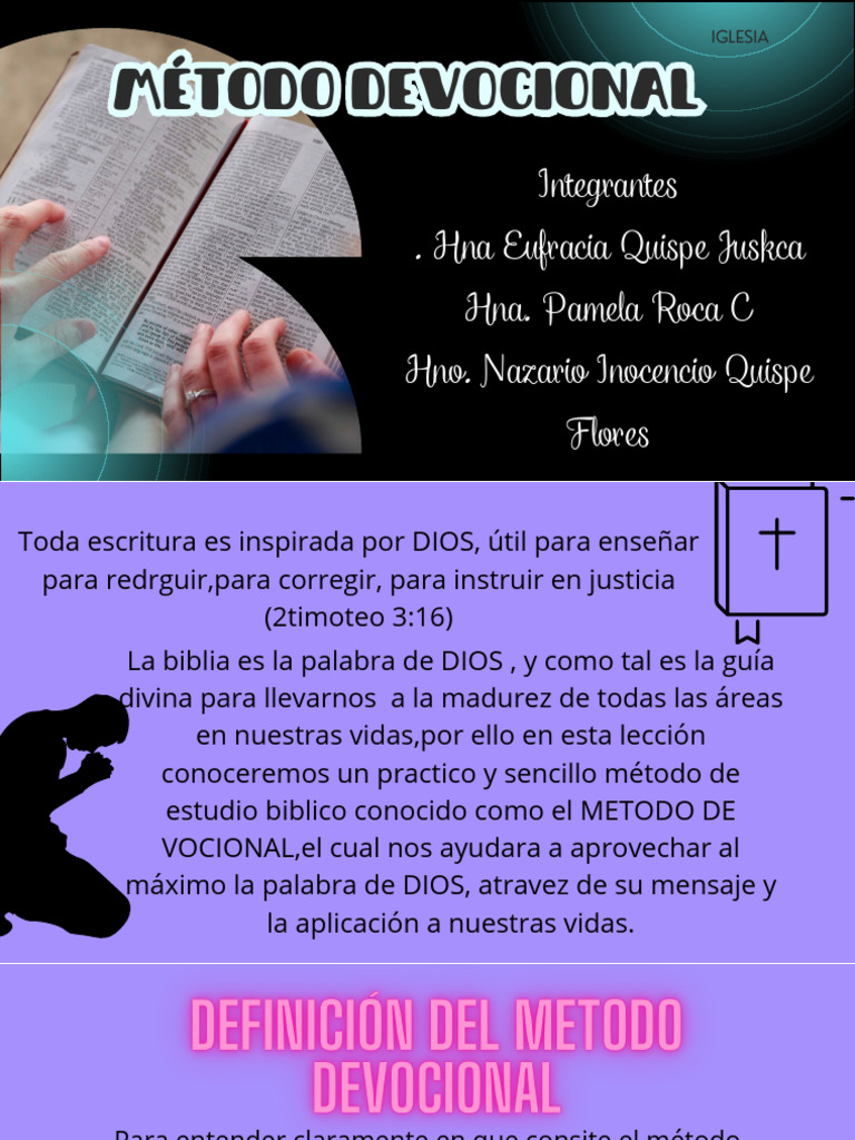 Método Devocional para Estudio Bíblico | PDF | Biblia | espíritu Santo