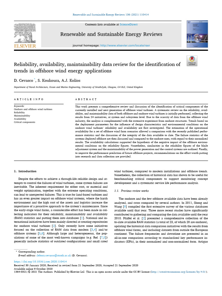 Reliability, Availability, Maintainability Data Review For The ...