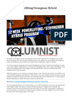 12-Week Powerlifting - Strongman Hybrid Program