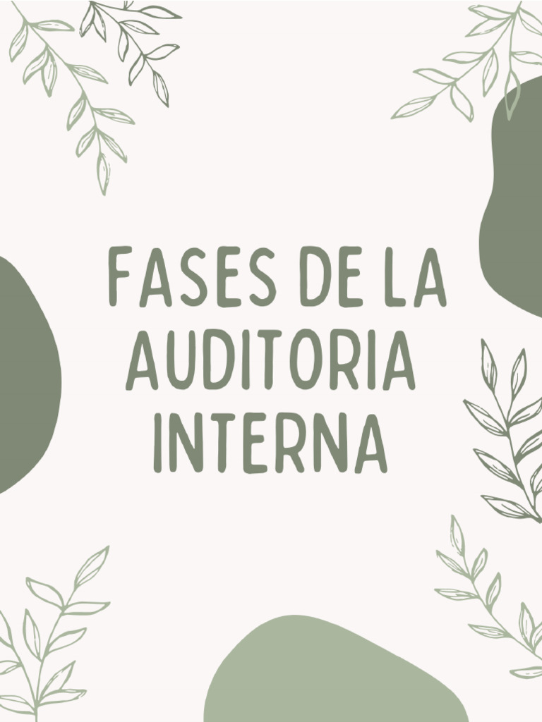GRUPO 9. FASES DE LA AUDITORIA INTERNA | PDF | Auditoría | Planificación