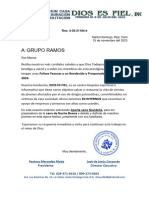 Carta Donacion Grupo Ramos