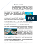 Trabalho Geografia: "Canal do Panamá"