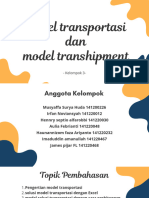 PPT Kelompok 3, Model Transportasi Dan Model Transhipment