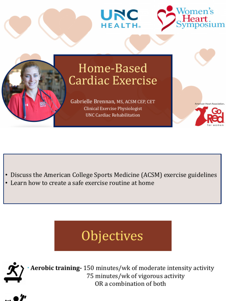 Home Based Cardiac Exercise With Gabby Brennan | PDF | Strength ...