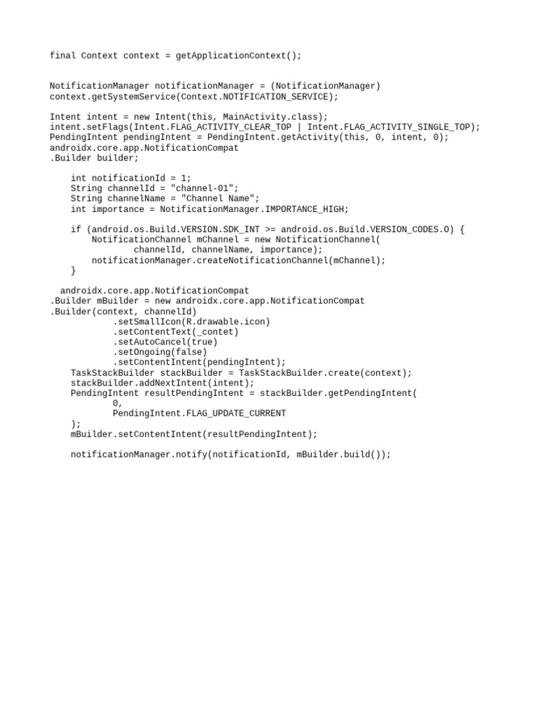 Código de Notificação | PDF