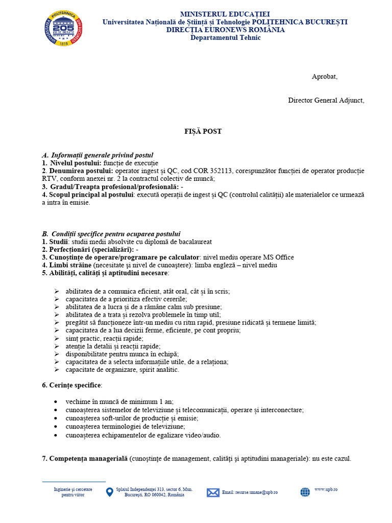 FISA POST Operator Ingest Si QC | PDF