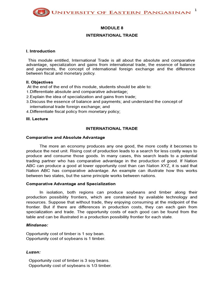Understanding International Trade Concepts | PDF | Balance Of Payments ...