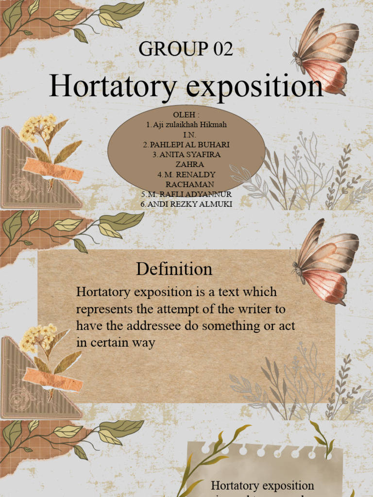 Understanding Hortatory Exposition | PDF | Verb | Human Communication