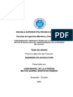 Caracterización y propuesta técnica de la acuicultura en Balao Chico