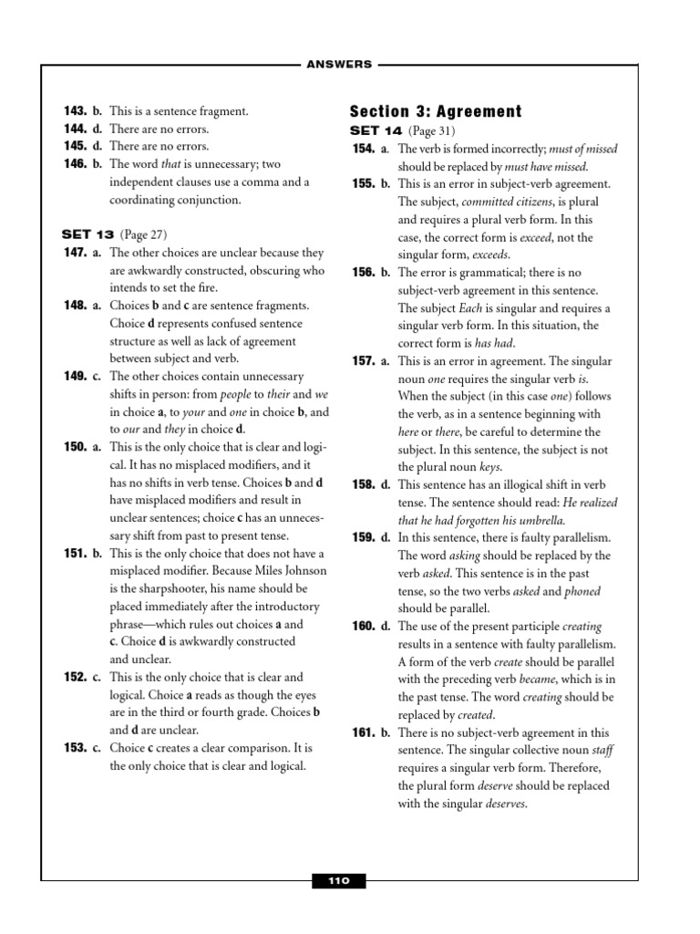 501grammarandwriting3e 122 126 | PDF | Verb | Grammatical Number