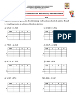 Guía Adiciones y Sustracciones 4° Basico