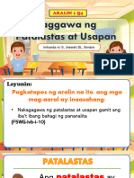 FILIPINO 6 (Aralin 1 Q4) - Pagsulat NG Maikling Palatastas at Usapan PDF