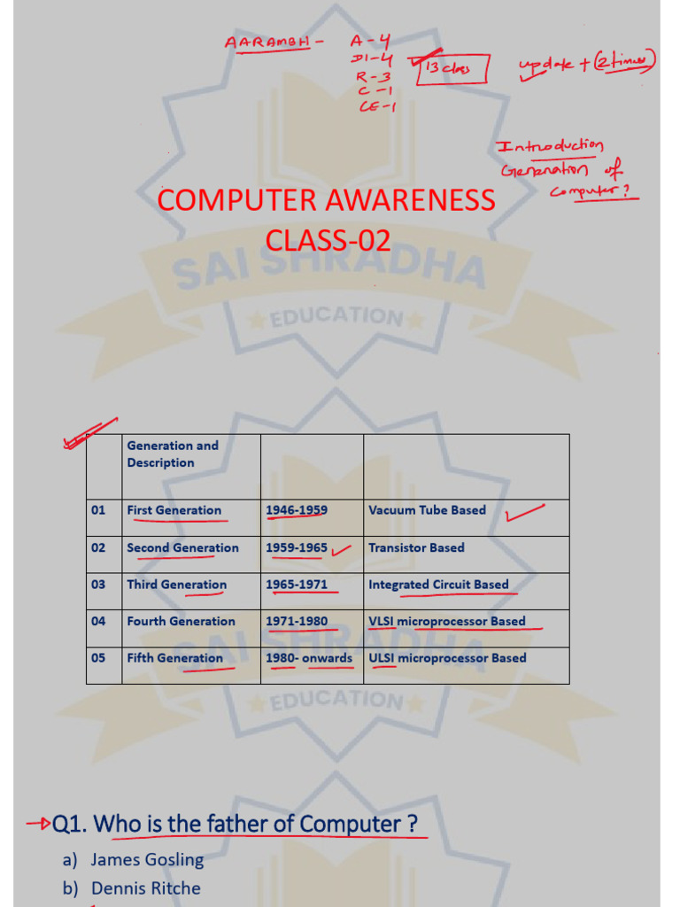 Computer Generations and Basics | PDF | Computer Keyboard | Central ...