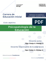 GUIA DE ESTUDIO PSICOPATOLOGICA DE LA EDUCACIÓN OCTUBRE- MARZO 2024