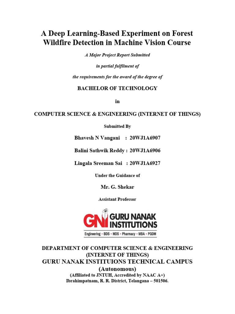 Major Project Final Edit | PDF | Computer Vision | Deep Learning