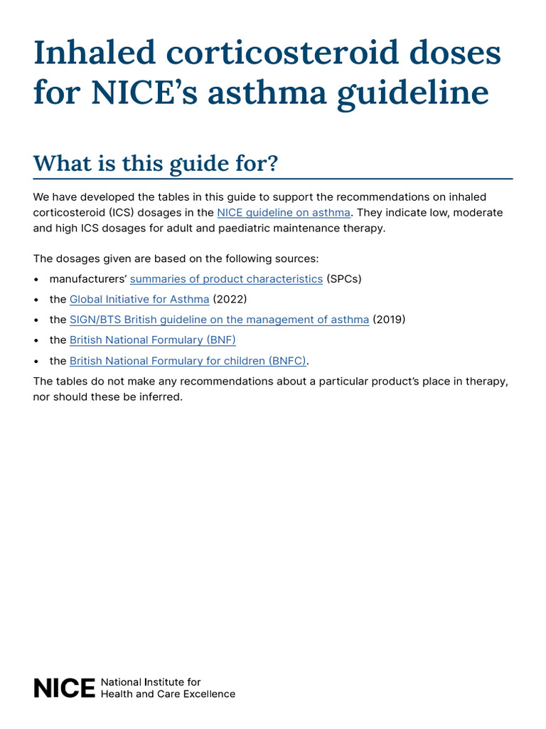 Asthma Guideline Nice