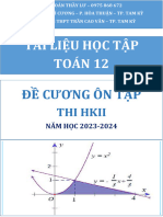 De Cuong On Tap Hkii - Toan 12 2023-2024