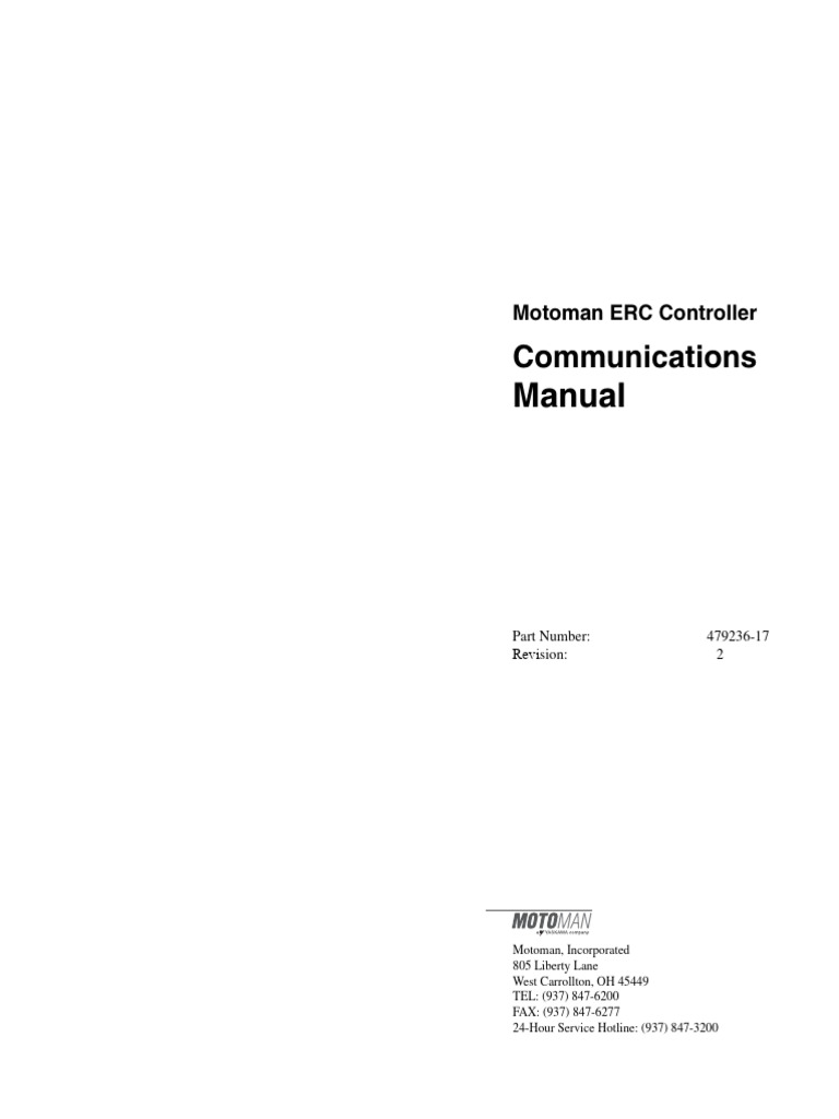 ERC Controller Communication Guide | PDF | Duplex (Telecommunications ...