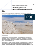 Caso Influencer_ MP Questiona Legalidade de Aprovações Das Minas de Lítio