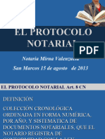 Protocolo notarial SAN MARCOS 15 agosto  2013
