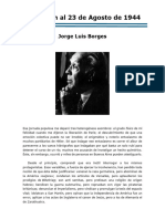 Ensayo Anotacion Al 23 de Agosto de 1944 de Jorge Luis Borges