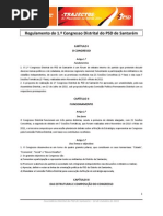 Regulamento do 1º Congresso do PSD do Distrito de Santarem