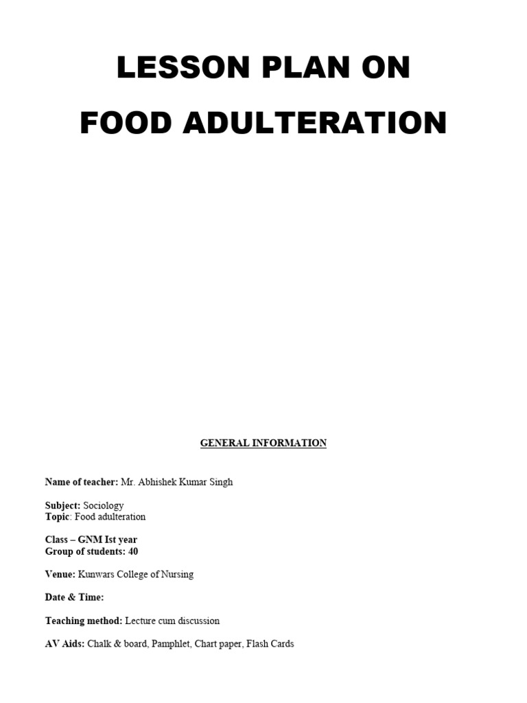 Food adulteration pdf foods cereals