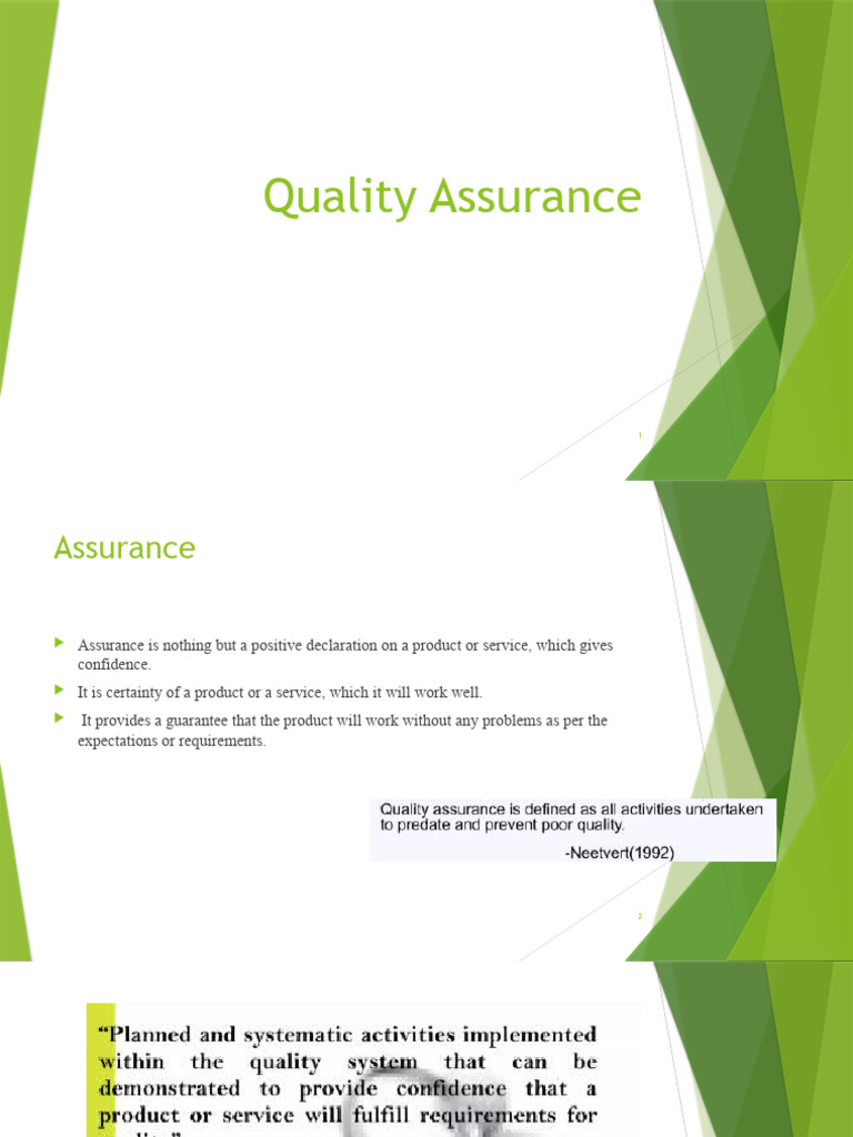 04 01 Quality Assurance PDF Quality Assurance Software Testing(04)