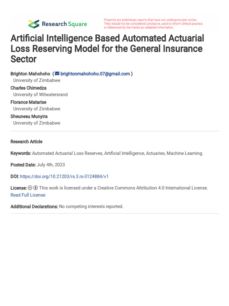 Artificial_Intelligence_Based_Automated_Actuarial_ | PDF | Insurance ...