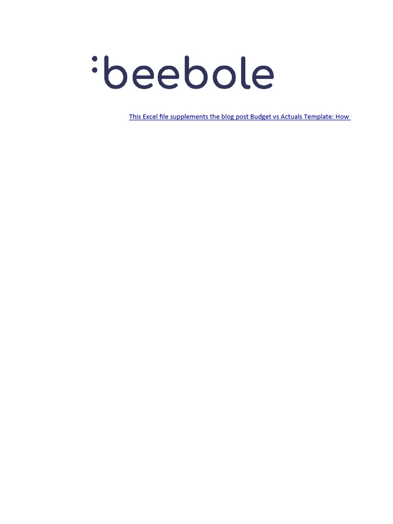 Budget vs Actuals Excel Template | PDF | Equity (Finance) | Revenue