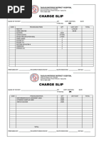 Hospital Charge Slip Example | PDF