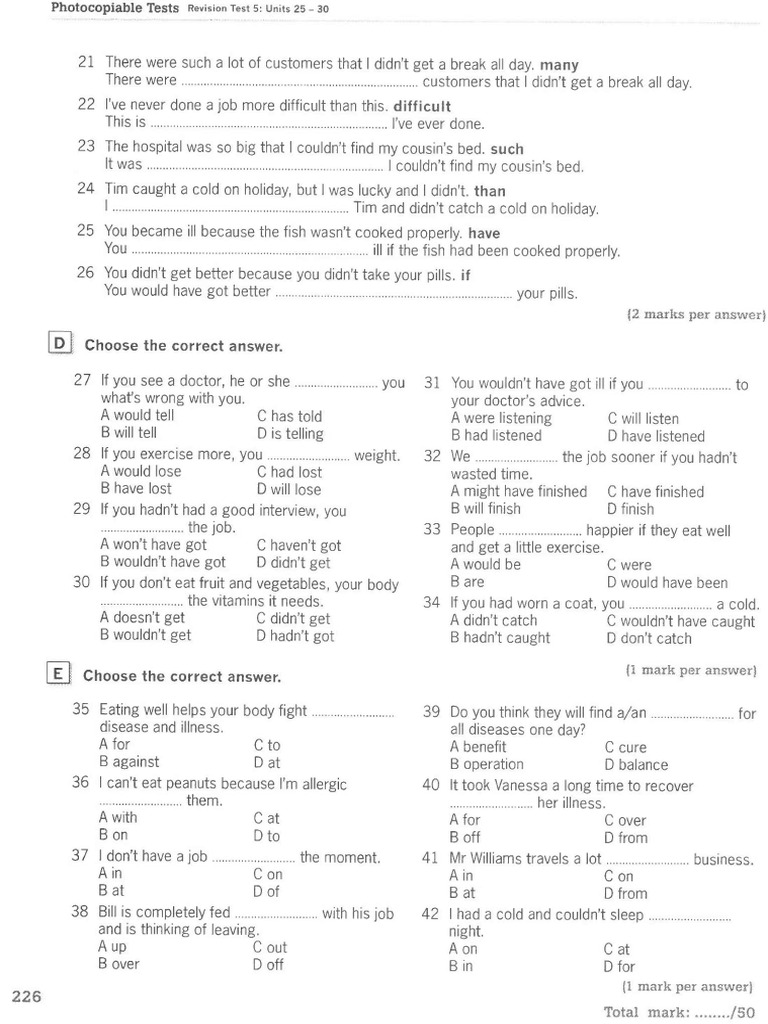 Destination b1 grammar and vocabulary with answer key trang 23 pdf