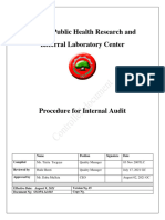 Procedure For Internal Auditing