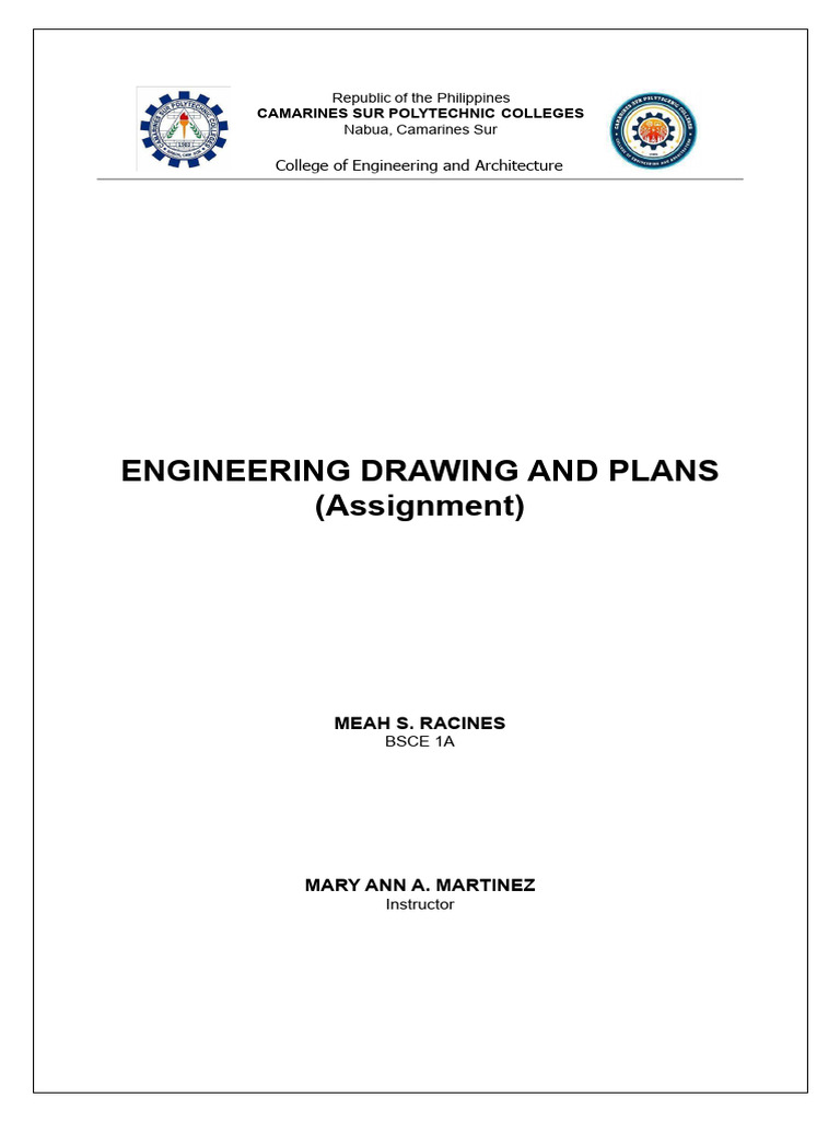 Engineering Drawing and Plans Cover Page | PDF