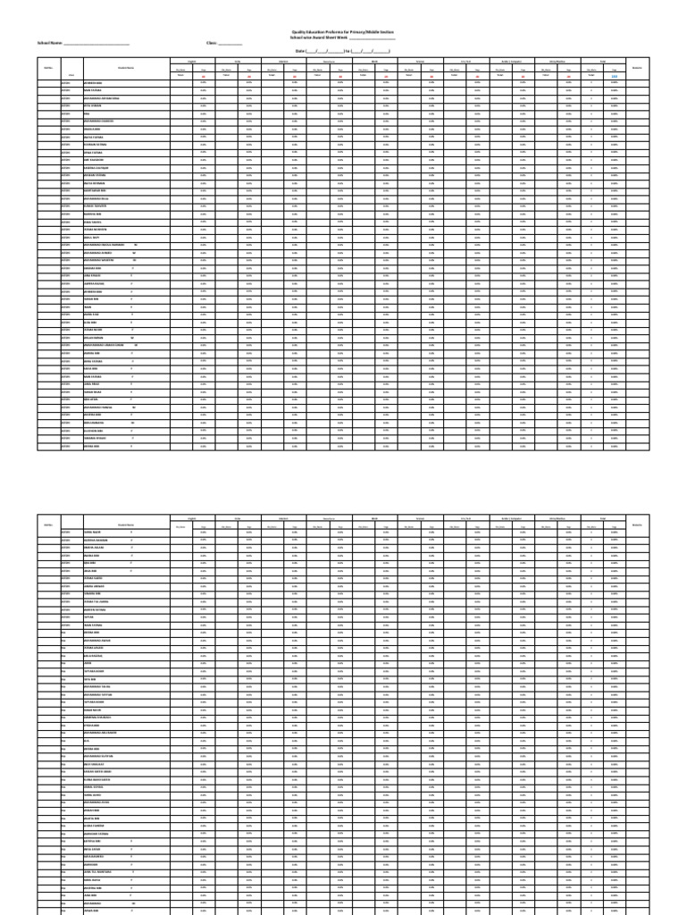 10th Century School Award Sheet | PDF