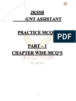 MCQs For JKSSB Accounts Assistants