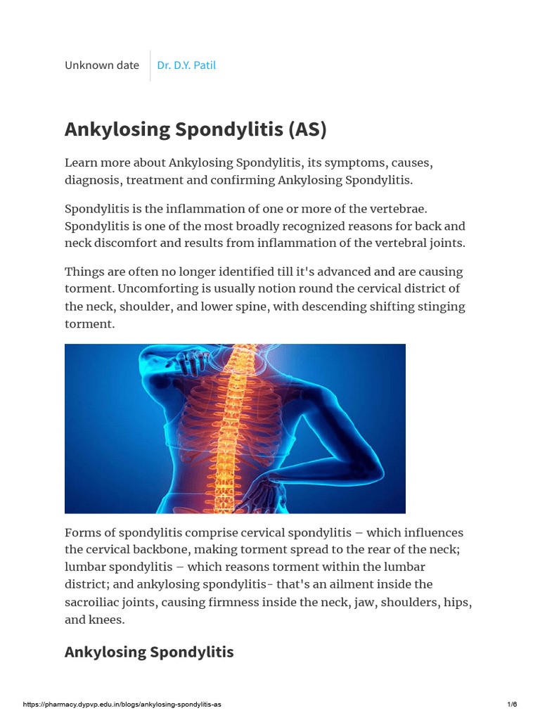 Ankylosing Spondylitis (AS) | PDF | Vertebral Column | Medicine
