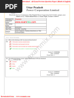 UPPCL JE Electronics Question Paper 25 March 2021 2nd Shift With Answer