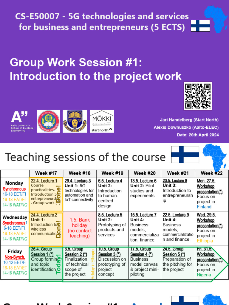 5G Project Group Work Session 1 | PDF | Human Communication | Learning