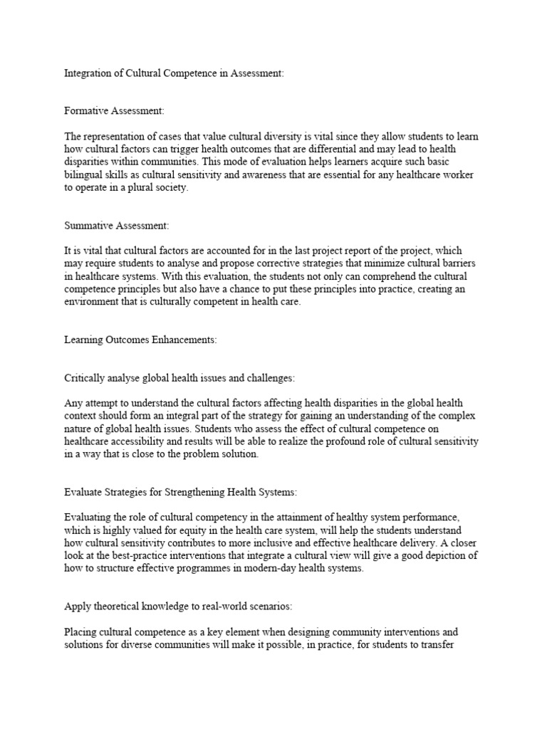 Enhancing Cultural Competence in Healthcare | PDF | Educational ...