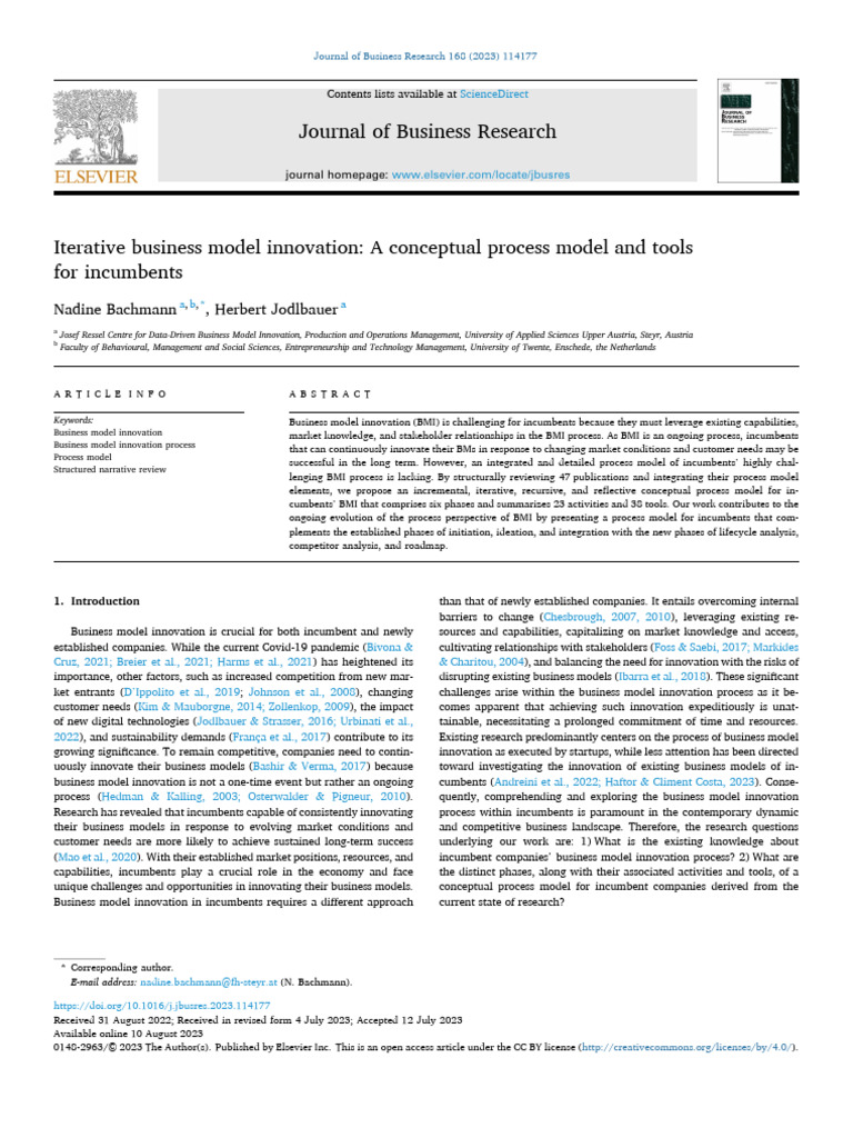 Business Model Innovation for Incumbents | PDF | Business Model ...