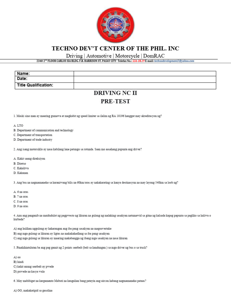 PRETEST | PDF