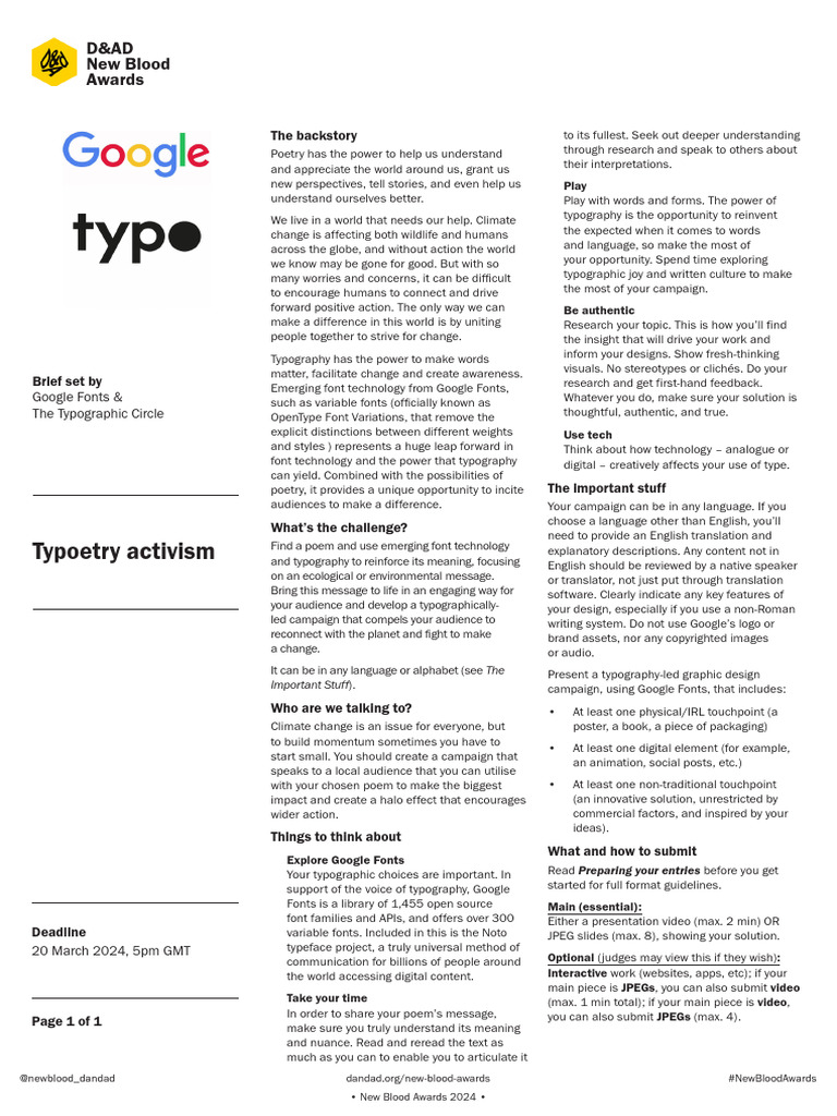 NBA24 Google Fonts - Typocircle Brief | PDF | Typography | Typefaces