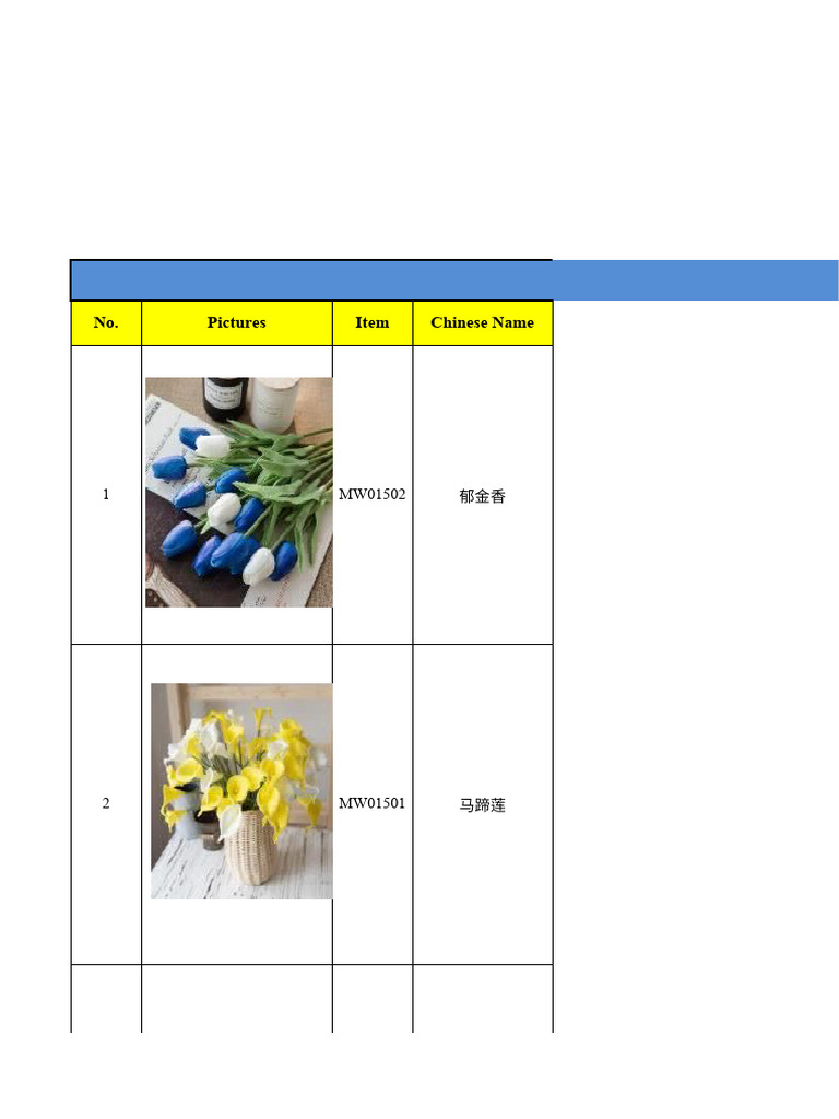 Fleurs Artificielles | PDF